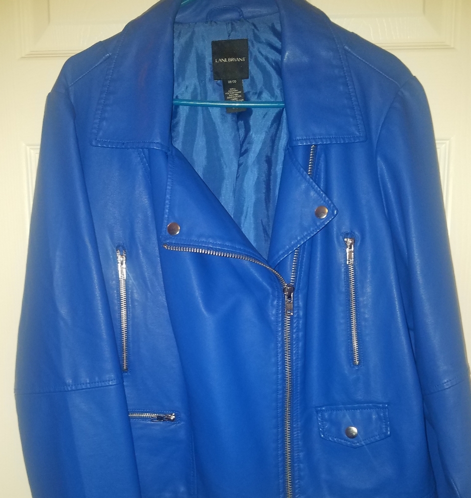 Royal (Cobalt) blue Moto Faux Leather Jacket